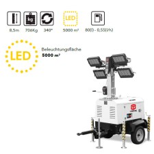 TRIME X-Start 4 x 320 W LED Diesel Flutlicht inkl. Straßenfahrgestell