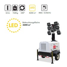 TRIME X-Start 6 x 160 W LED Diesel Flutlicht inkl. Straßenfahrgestell
