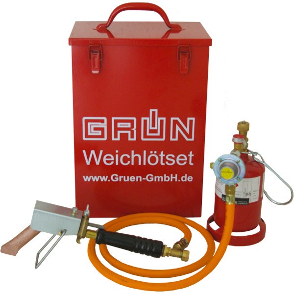 GRÜN Weichlöt-Set Prop 1 mit Transportkoffer