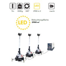 TRIME X-Mast 4 x 160 W LED Plug In Flutlicht
