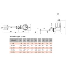 Tsurumi Pump BER-Linie 50B2.75 (8-BER) Tauchbelüfter 0,75 kW