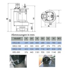 Tsurumi Pump KRS2-Linie Schlickpumpe mit Rührwerk